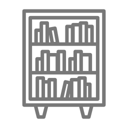 półka biblioteczna ikona