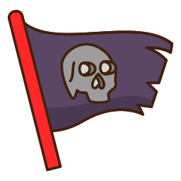 bandera pirata icono