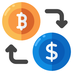 bitcoin para dólar Ícone