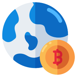globalny bitcoin ikona