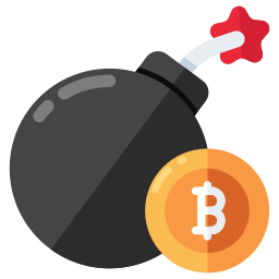 bomba bitcoin icona