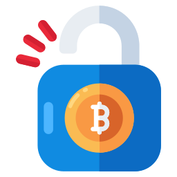 seguridad de bitcoins icono