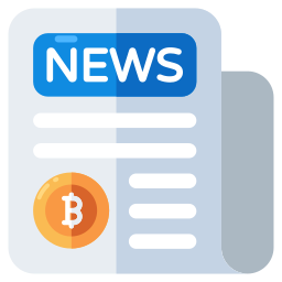 Bitcoin newspaper icon