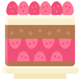 torta di fragole icona