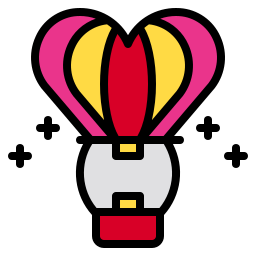 Air hot balloon icon
