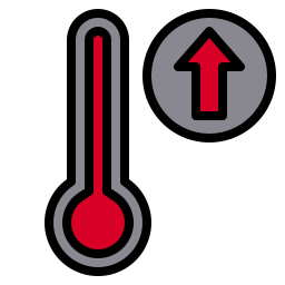 High temperature icon