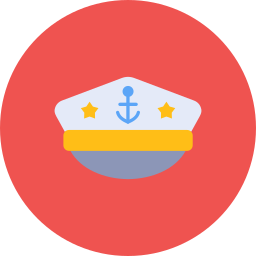 gorra de capitán icono