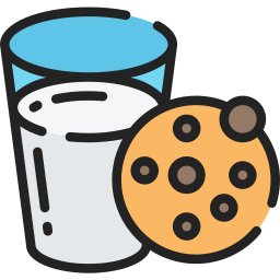 Cookie and milk icon