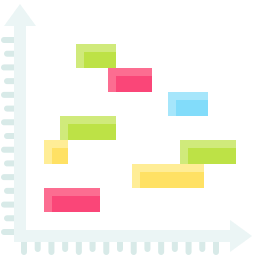 diagramma di gantt icona