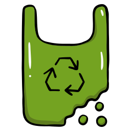borsa per la spesa biodegradabile icona