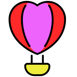 hete luchtballon icoon