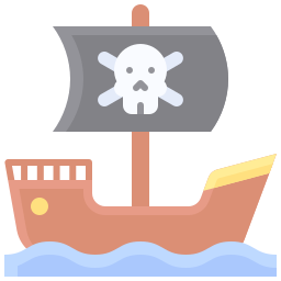 navire pirate Icône