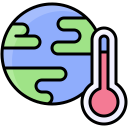 riscaldamento globale icona