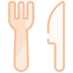 cuchillo y tenedor icono