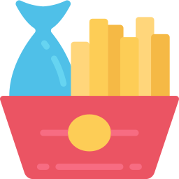 Fish and chips icon