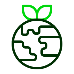 mundo verde icono