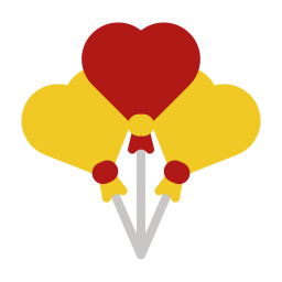 Heart balloons icon