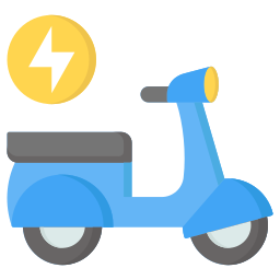 Electric motorcycle icon