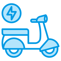 Electric motorcycle icon