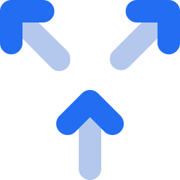 drievoudige pijlen icoon