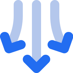 drievoudige pijlen icoon