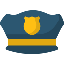 Sombrero de la policía icono