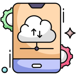 Cloud data transfer icon