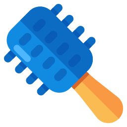 Curling brush icon