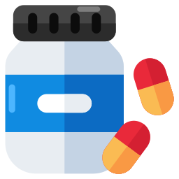 Drugs bottle icon
