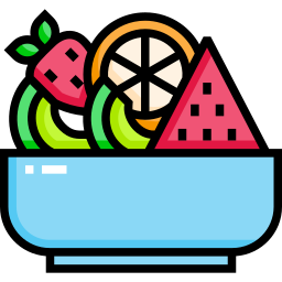 tazón de frutas icono