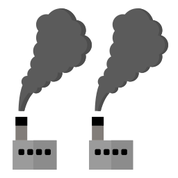Factory pollution icon