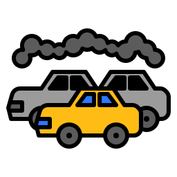 contaminación del coche icono