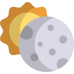 eclipse solar Ícone