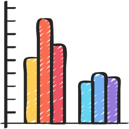 Gráfico de barras Ícone