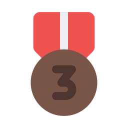 medaglia di bronzo icona