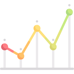 graphique en ligne Icône