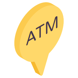 standort des geldautomaten icon