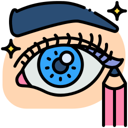 delineador de ojos icono