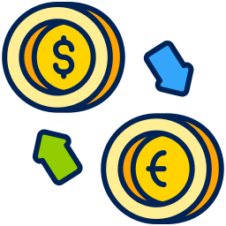 cambio de moneda icono