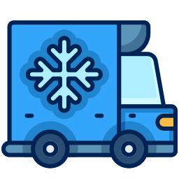 Refrigerator truck icon