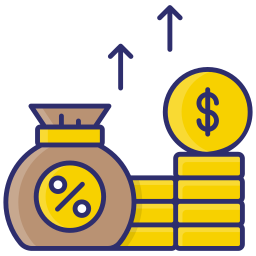 Income growth icon