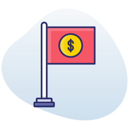 bandera de dinero icono