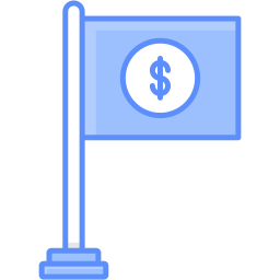 flaga pieniędzy ikona