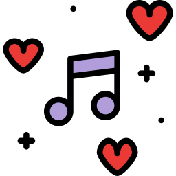 Música romántica icono