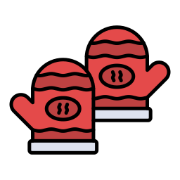 guantes de cocina icono
