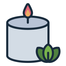 Candle therapy icon