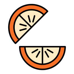 rodaja de naranja icono