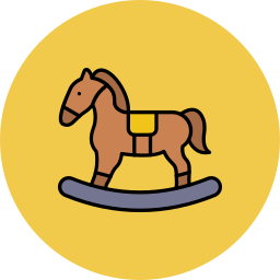 juguete de caballo icono