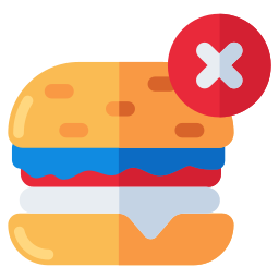 pas de hamburger Icône