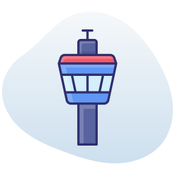 Airport control tower icon